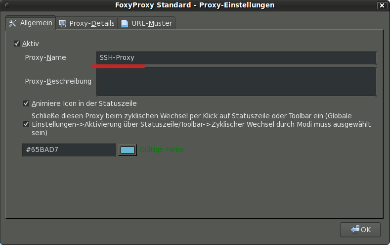 FoxyProxy Proxyname