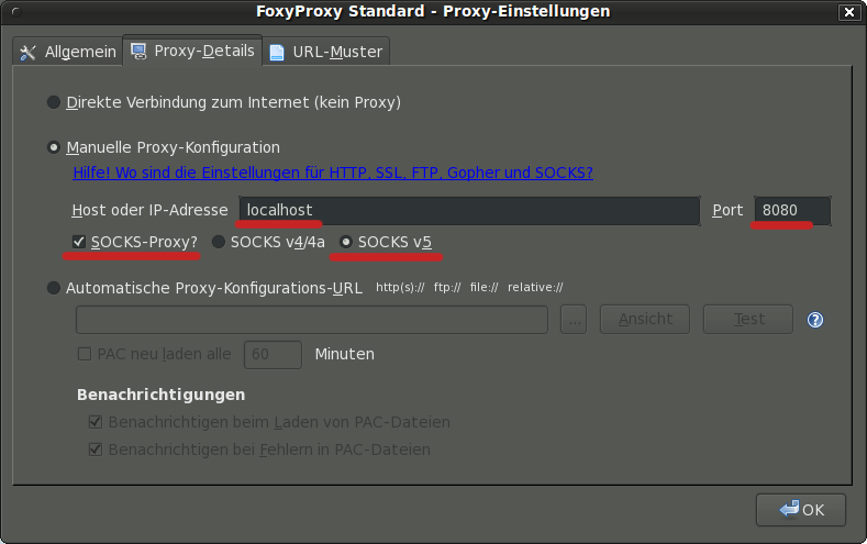 FoxyProxy Proxy-Details